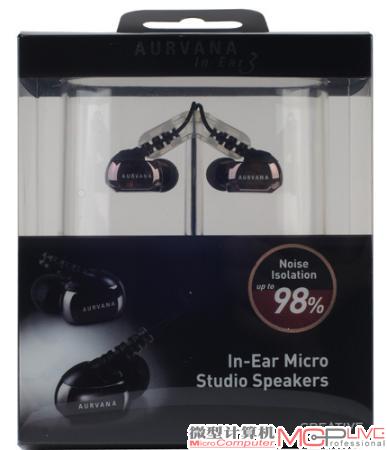 Aurvana In-Ear3的包装盒简洁直观，看上去档次较高。